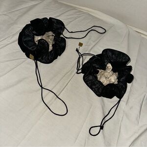 60’s Bucket Bags Matching Set of 2! Vintage black bucket bags w/ original tags